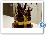 Birtday cake with chocolate and caramel